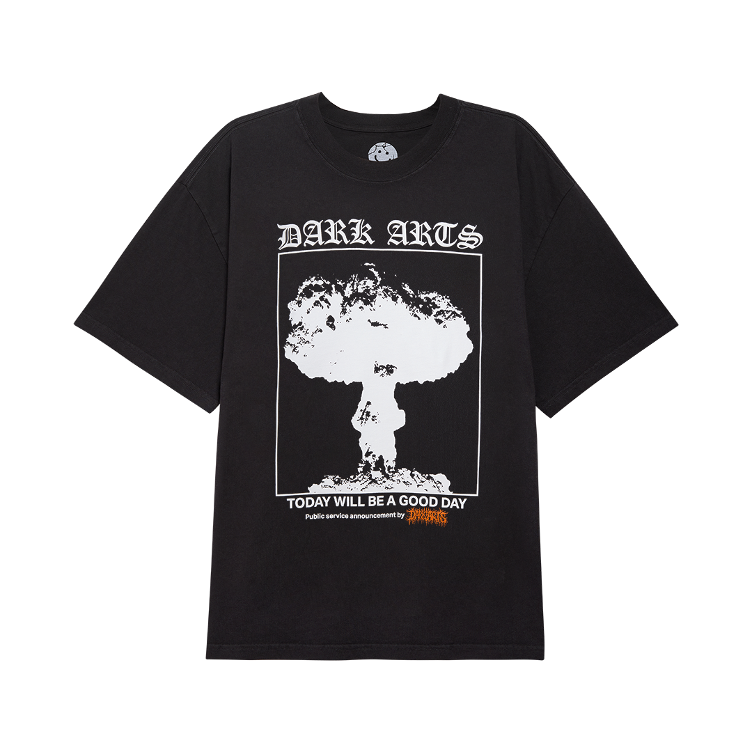 g'morning drawcord Tee　BLACK　L Morning Ritual Oversized T-shirt