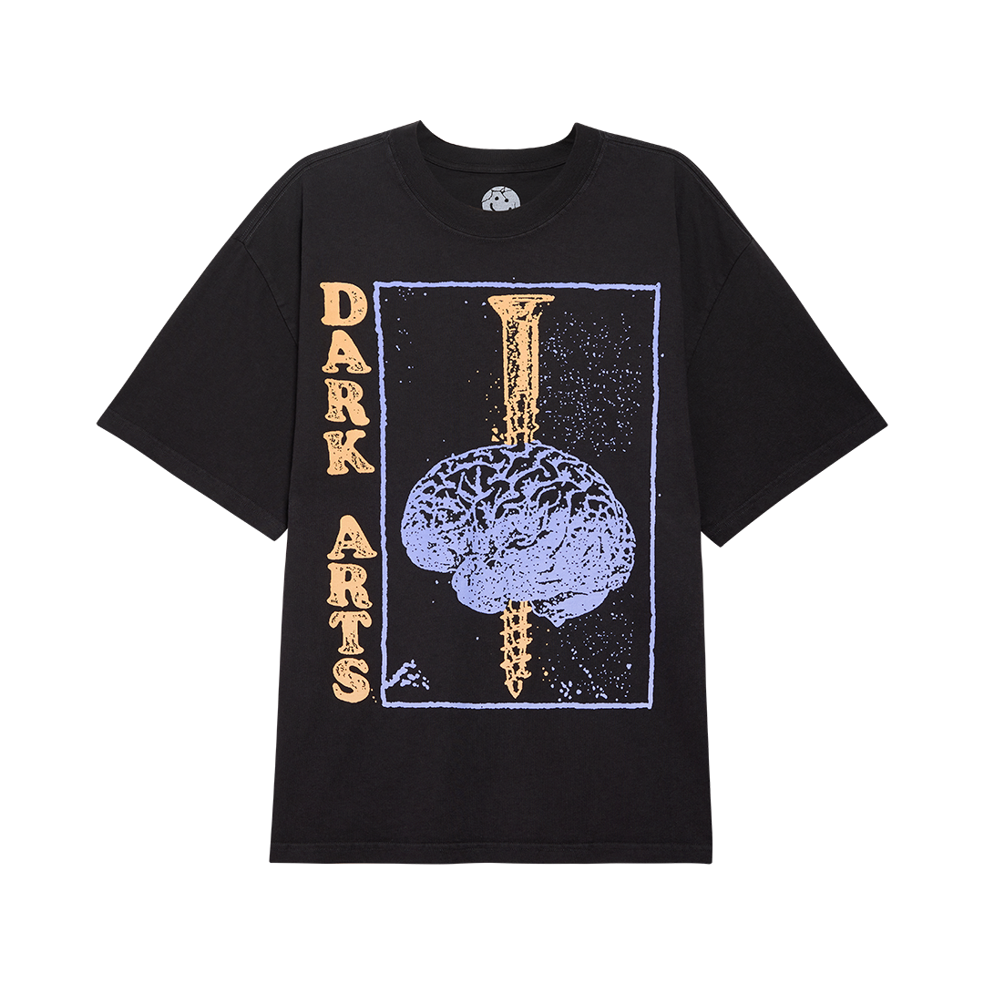 BRAIN SCREW T-SHIRT - Black