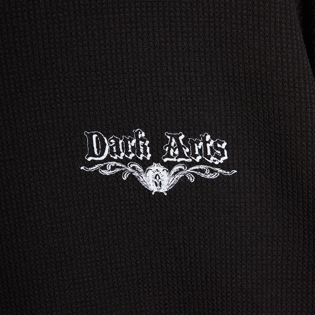 LONGSWORD WAFFLE KNIT LONG-SLEEVE - Black