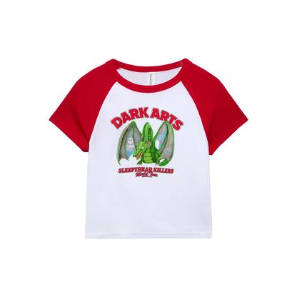SLEEPYHEAD KILLER CROPPED T-SHIRT - White/Red